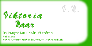 viktoria maar business card